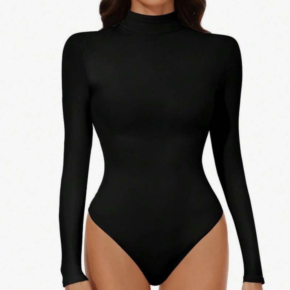 Wild fable black long sleeve turtleneck thin bodysuit xs